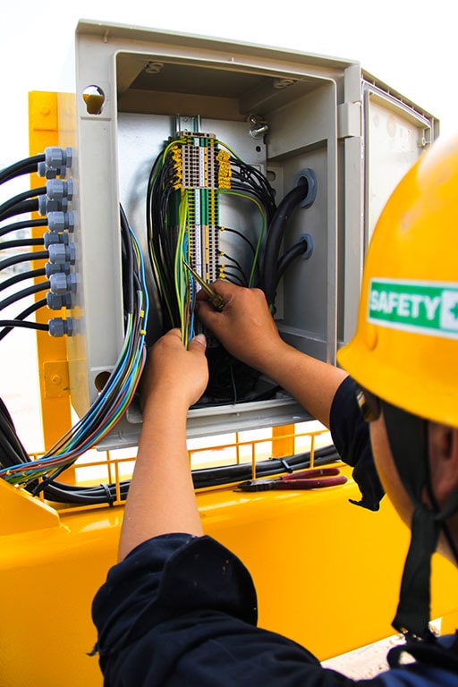 Mechanic fixing machine's control panel.